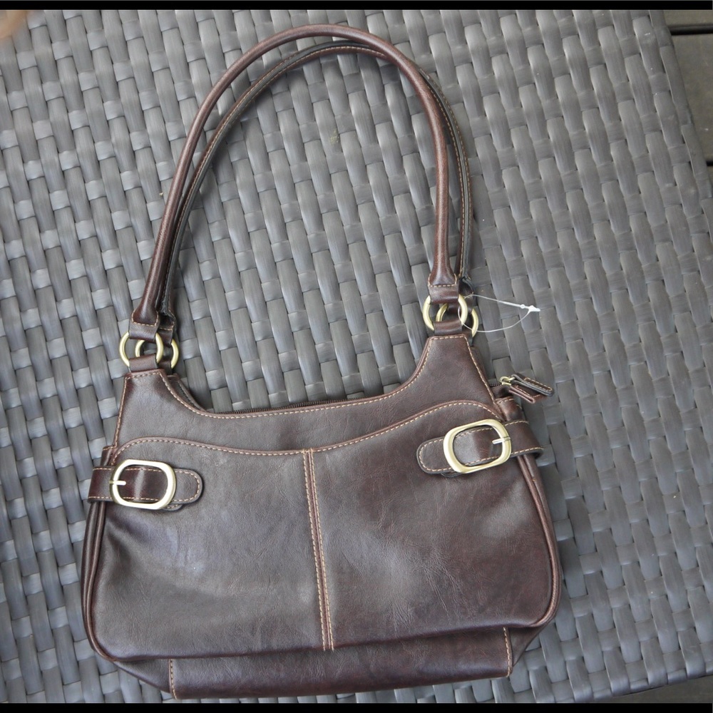 NWT brown leather purse with matching wallet!